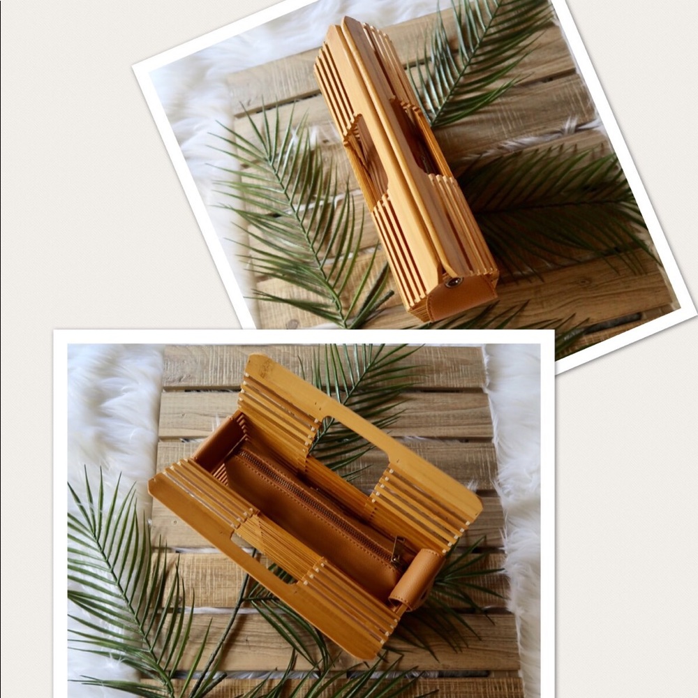 LAST ONE!Bamboo Satchel Crossbody- Medium - Picture 2 of 8